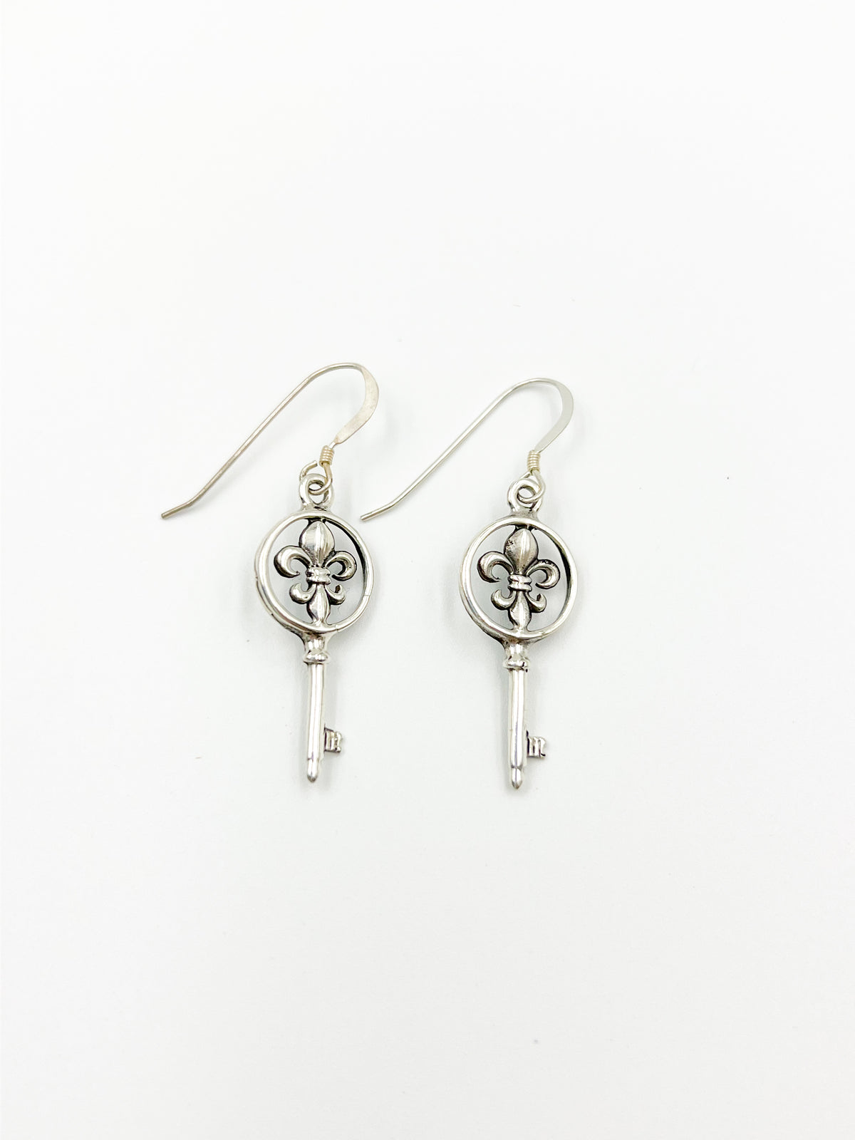 Fleur De Lis Key Earrings