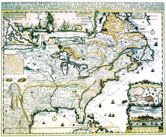 New France 1719 Map 