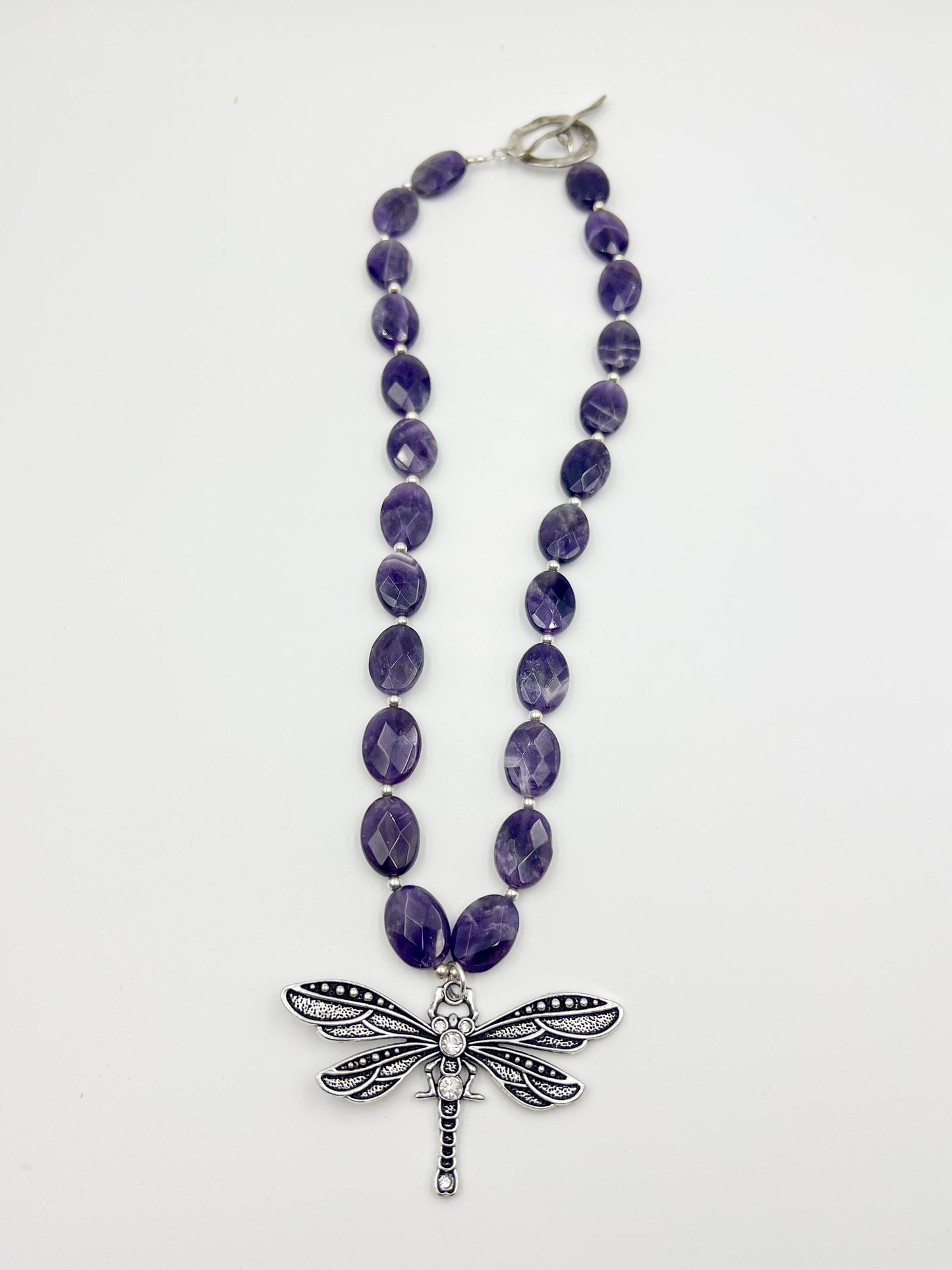 Amethyst Dragonfly Necklace