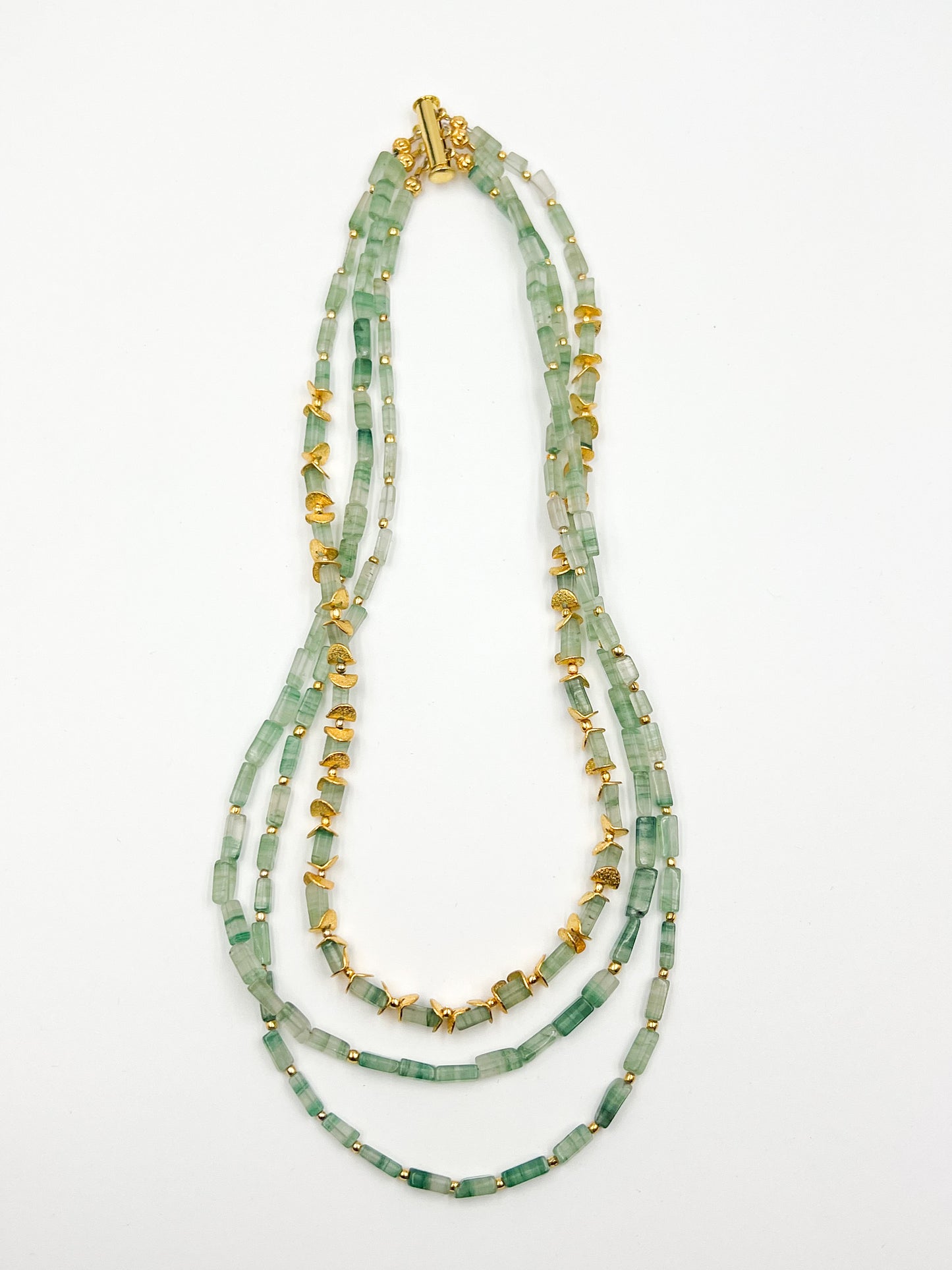 Triple Fluorite Necklace