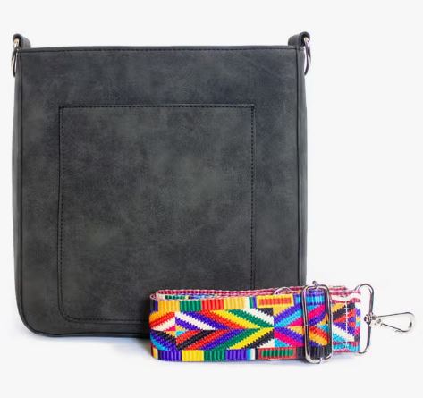 Black Suede Crossbody Bag