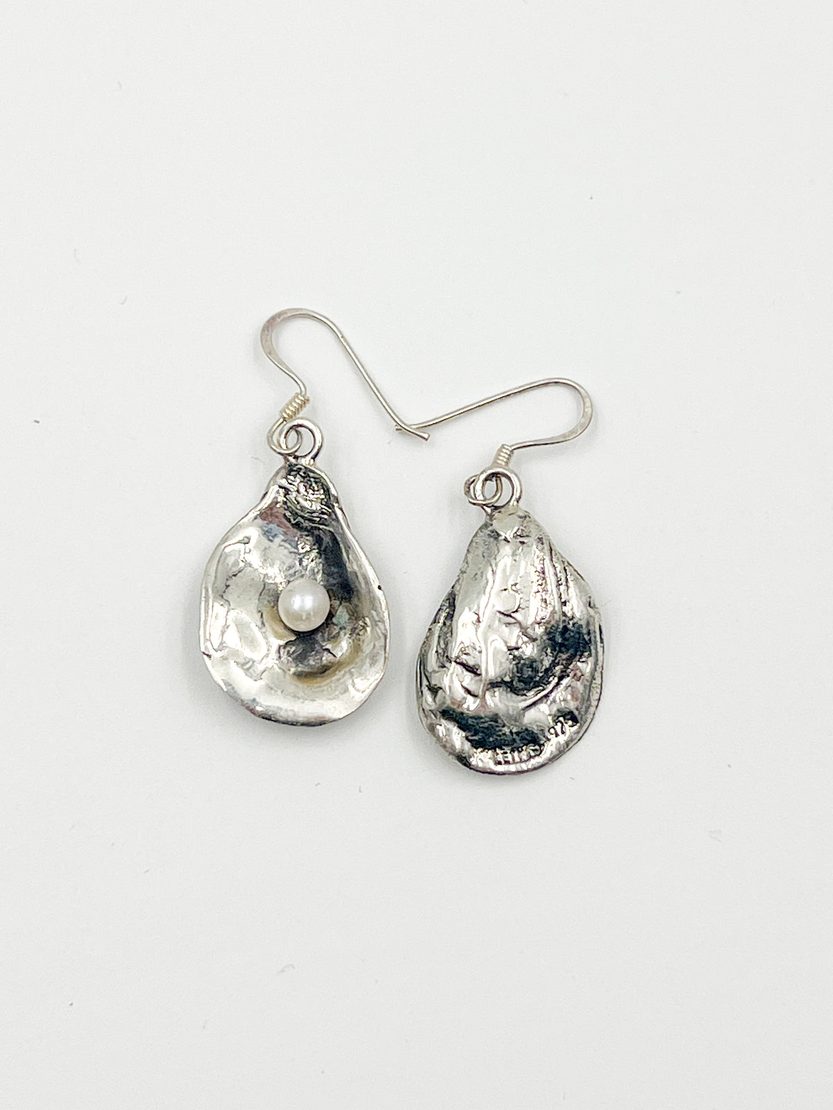 Petite Sterling Silver Oyster Wire Earring