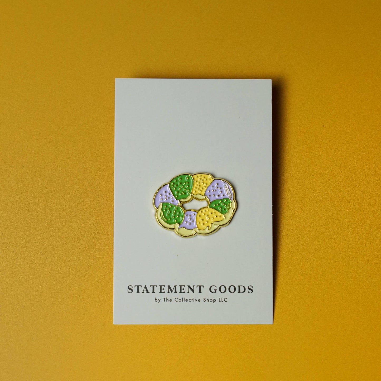 Mardi Gras King Cake Enamel Pin