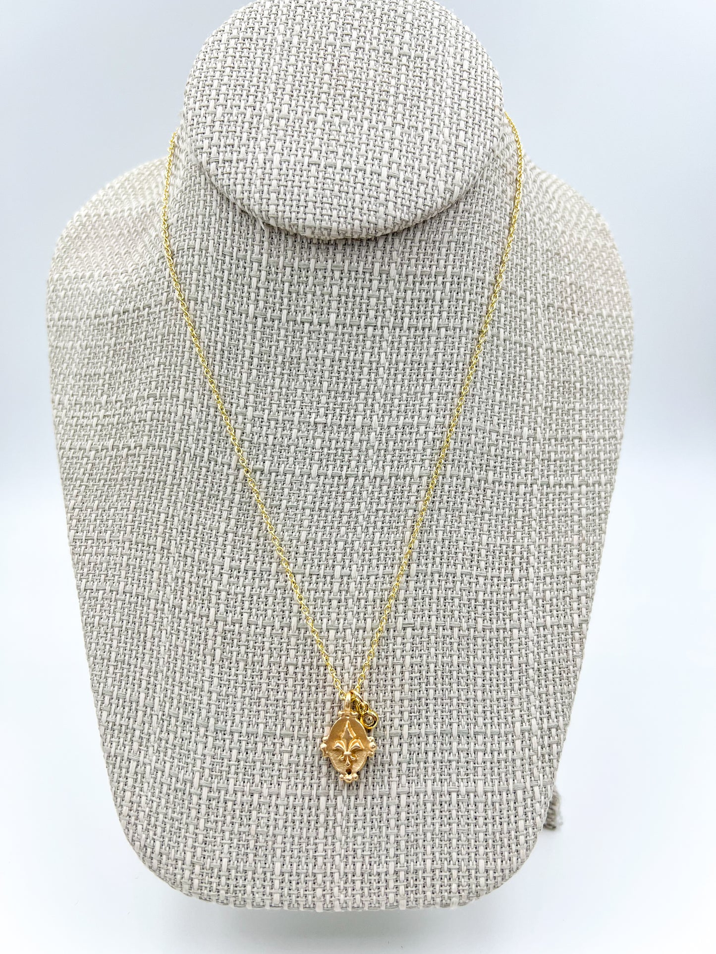Fleur De Lis Gold Necklace