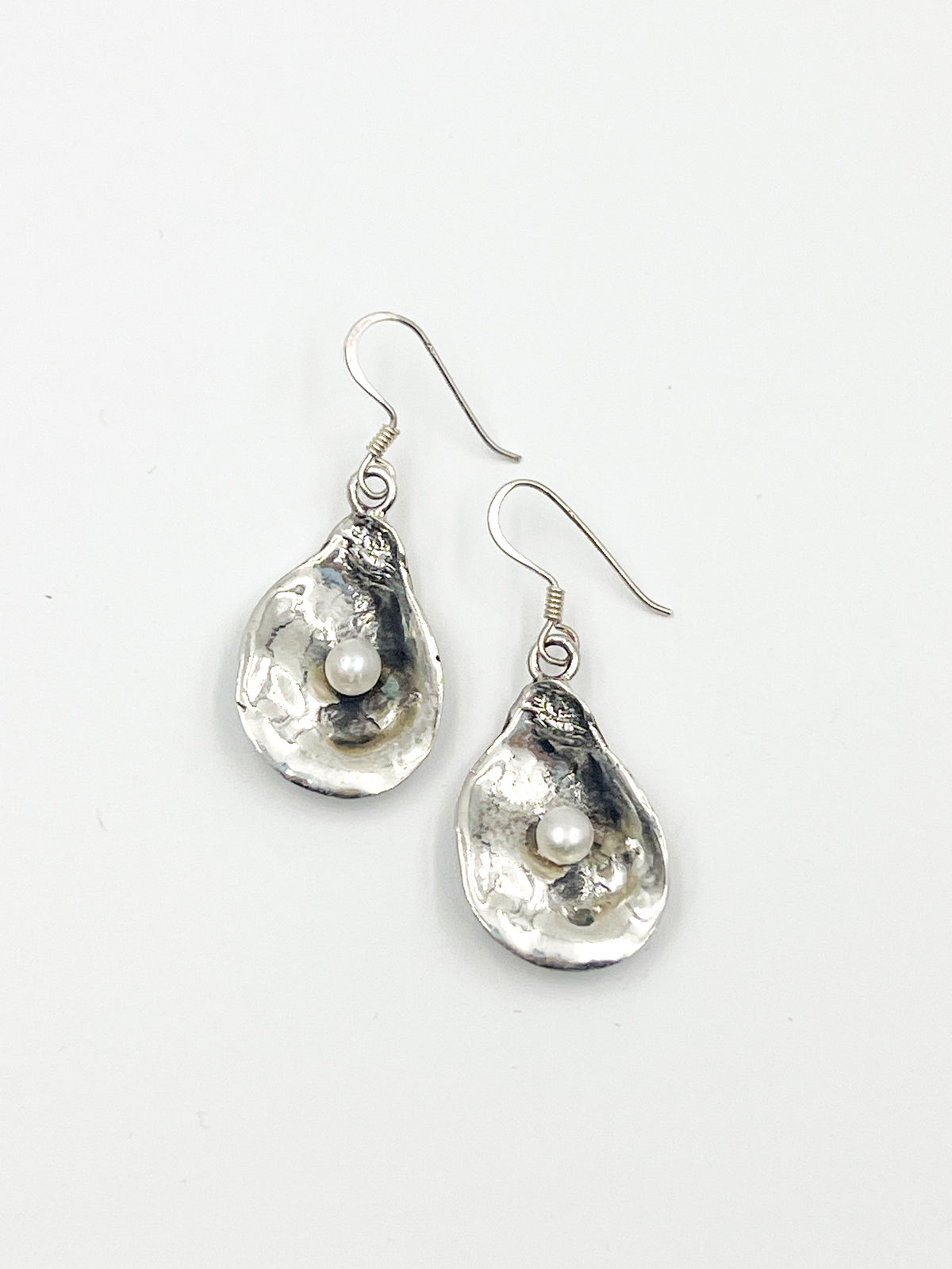 Petite Sterling Silver Oyster Wire Earring