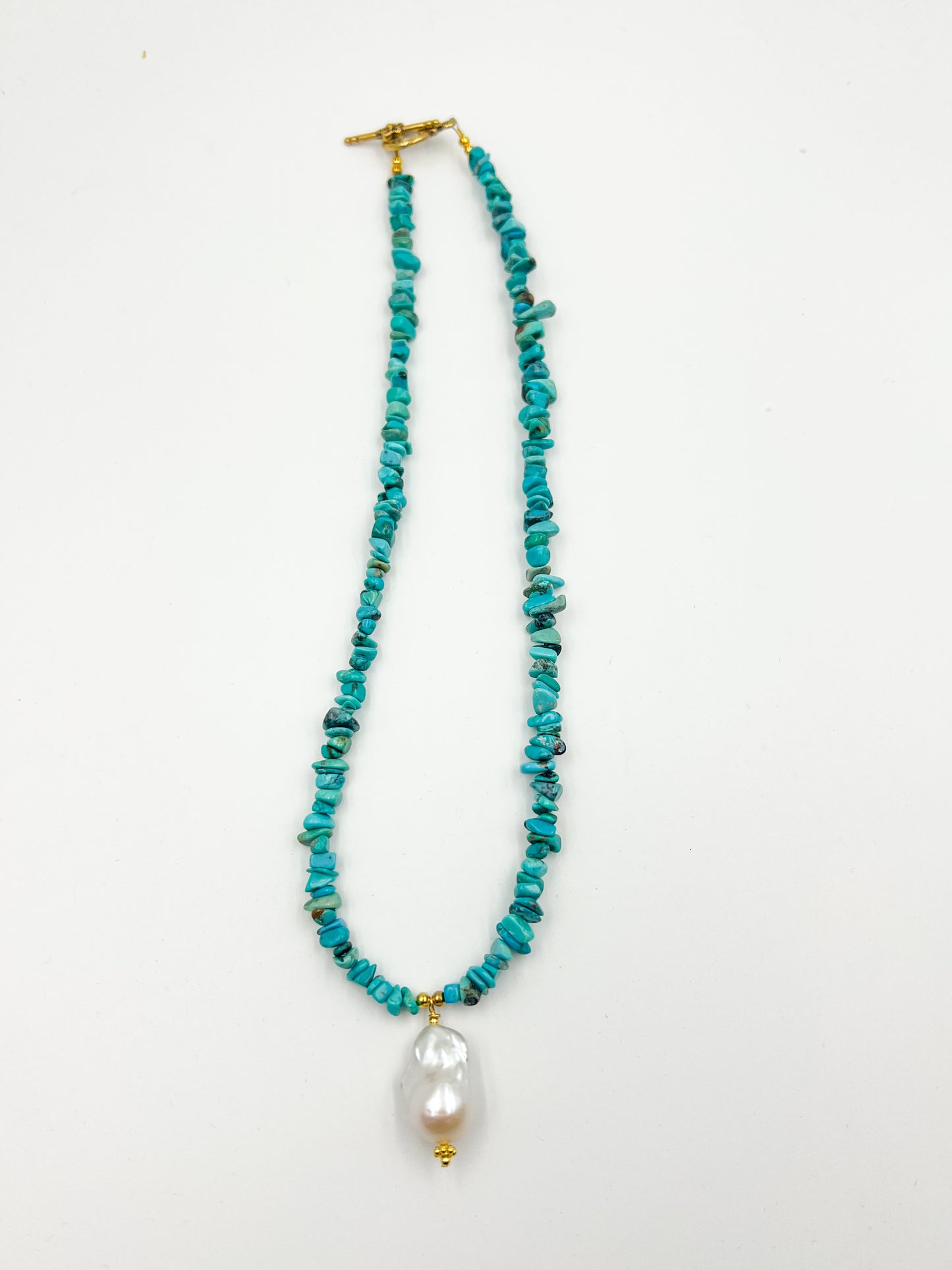 Arizona Turquoise Baroque Pearl Necklace
