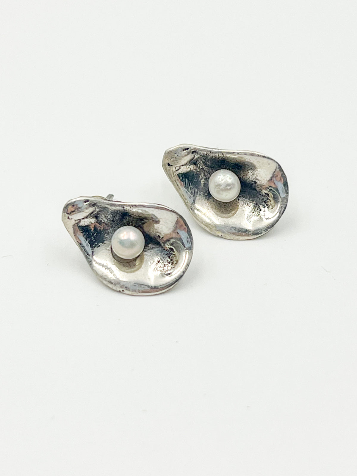 Petite Sterling Silver Oyster Post Earring