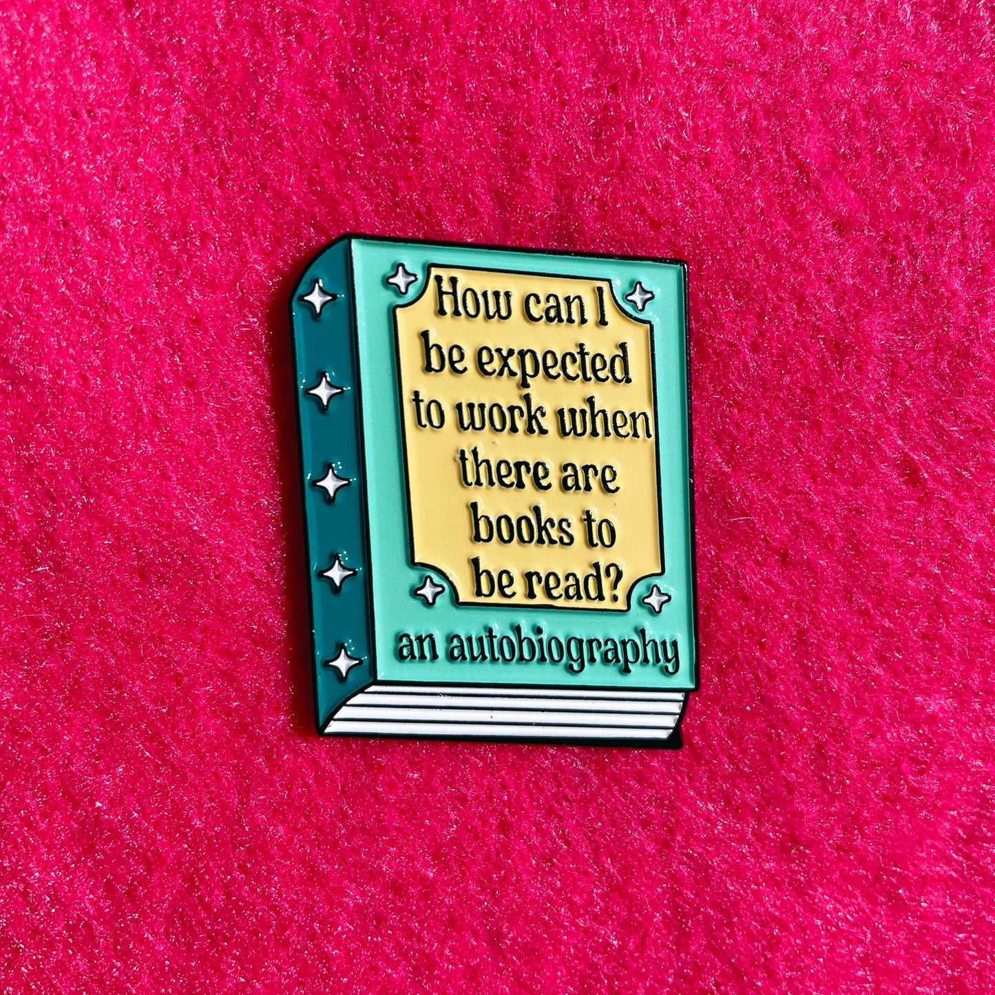 The Bookish Struggle Enamel Pin