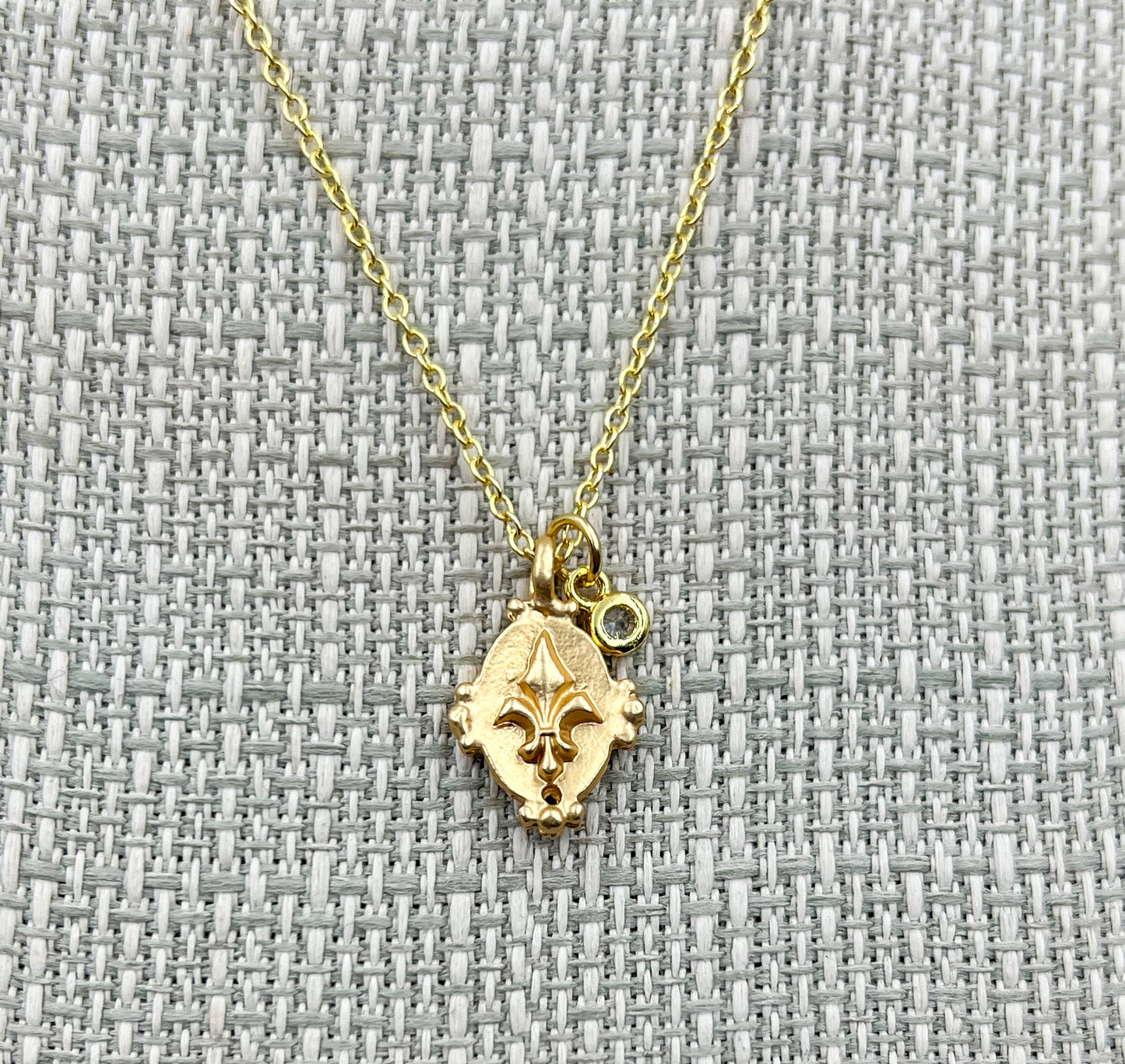 Fleur De Lis Gold Necklace