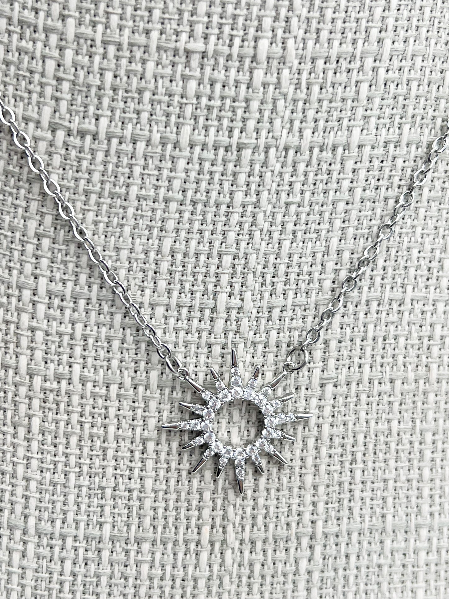 Silver Sun Necklace