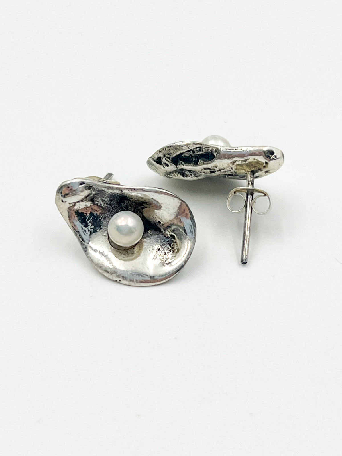 Petite Sterling Silver Oyster Post Earring