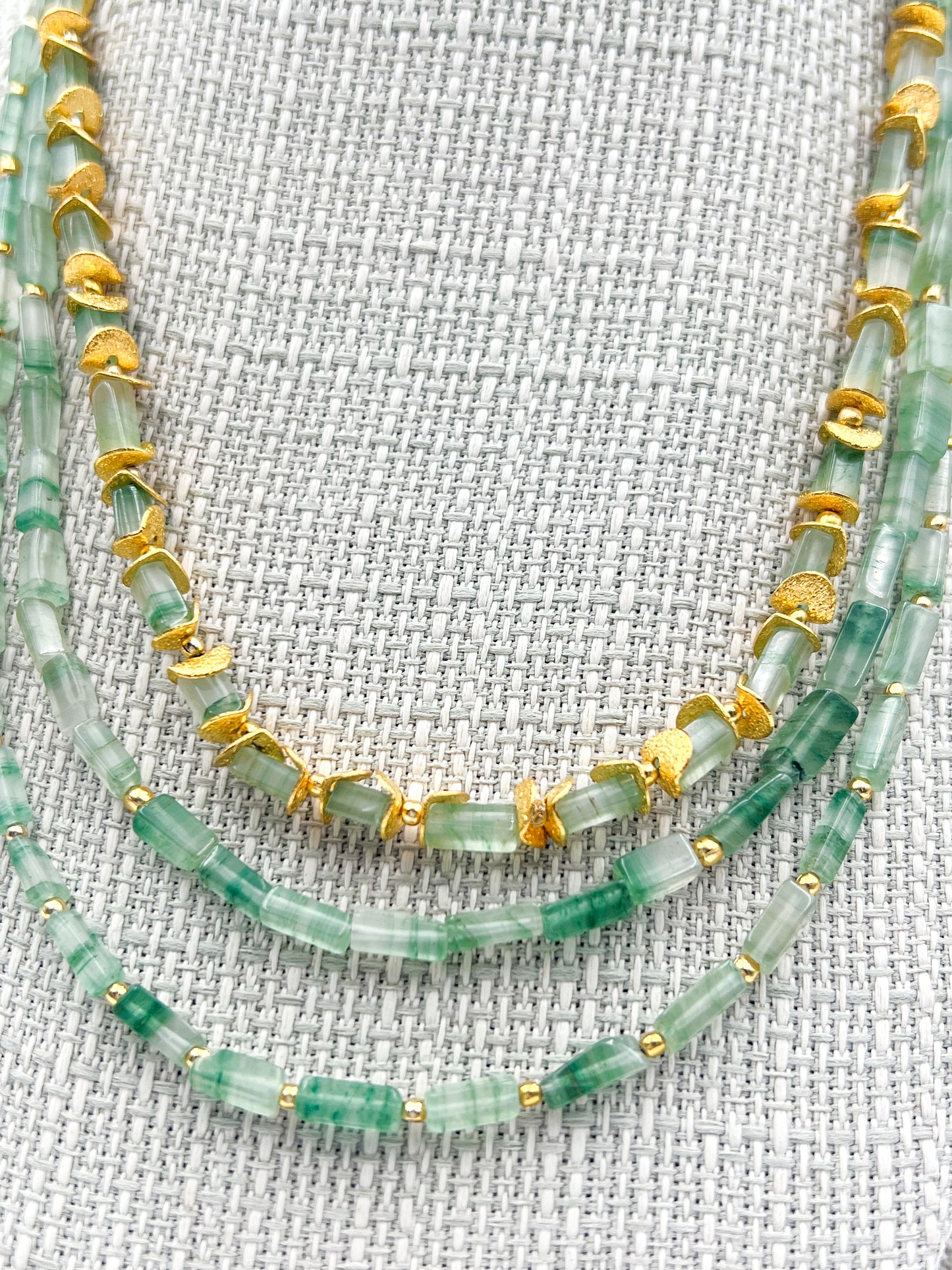Triple Fluorite Necklace