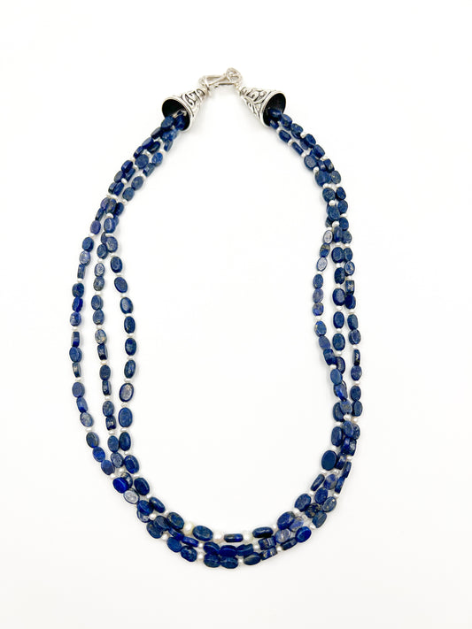 Lapis & Freshwater Pearl Necklace