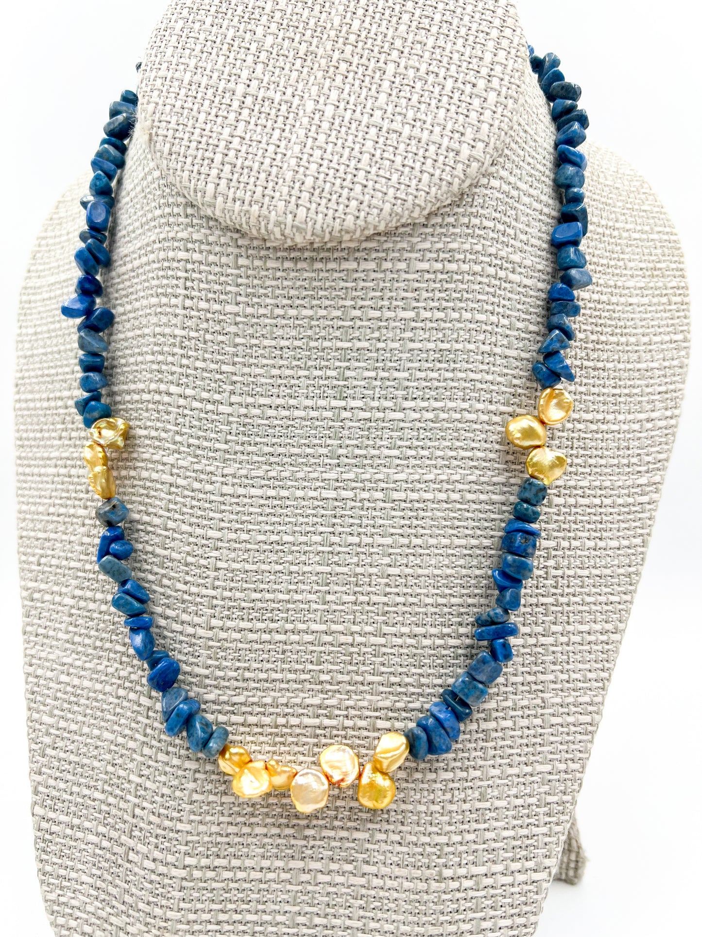 Sodalite and Freshwater Pearl Necklace