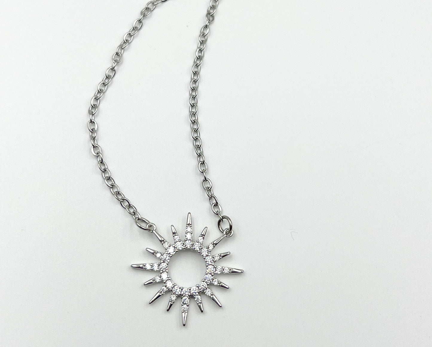 Silver Sun Necklace