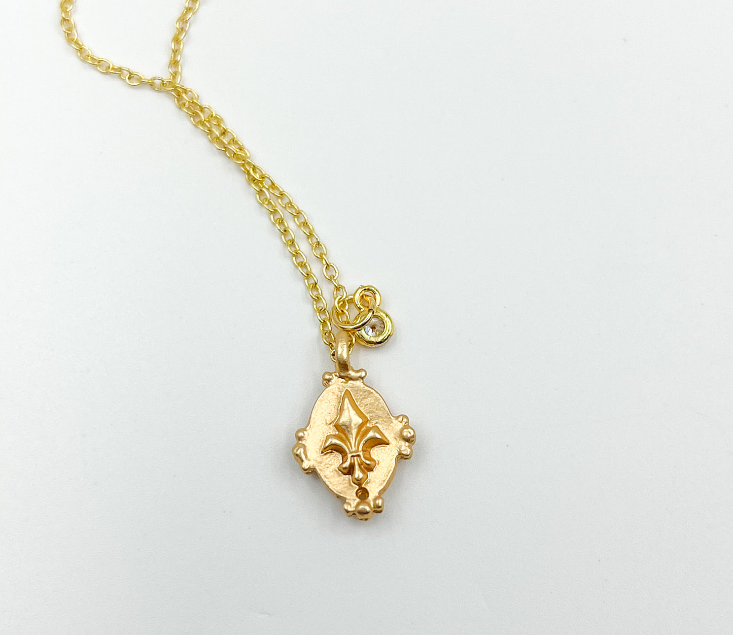 Fleur De Lis Gold Necklace