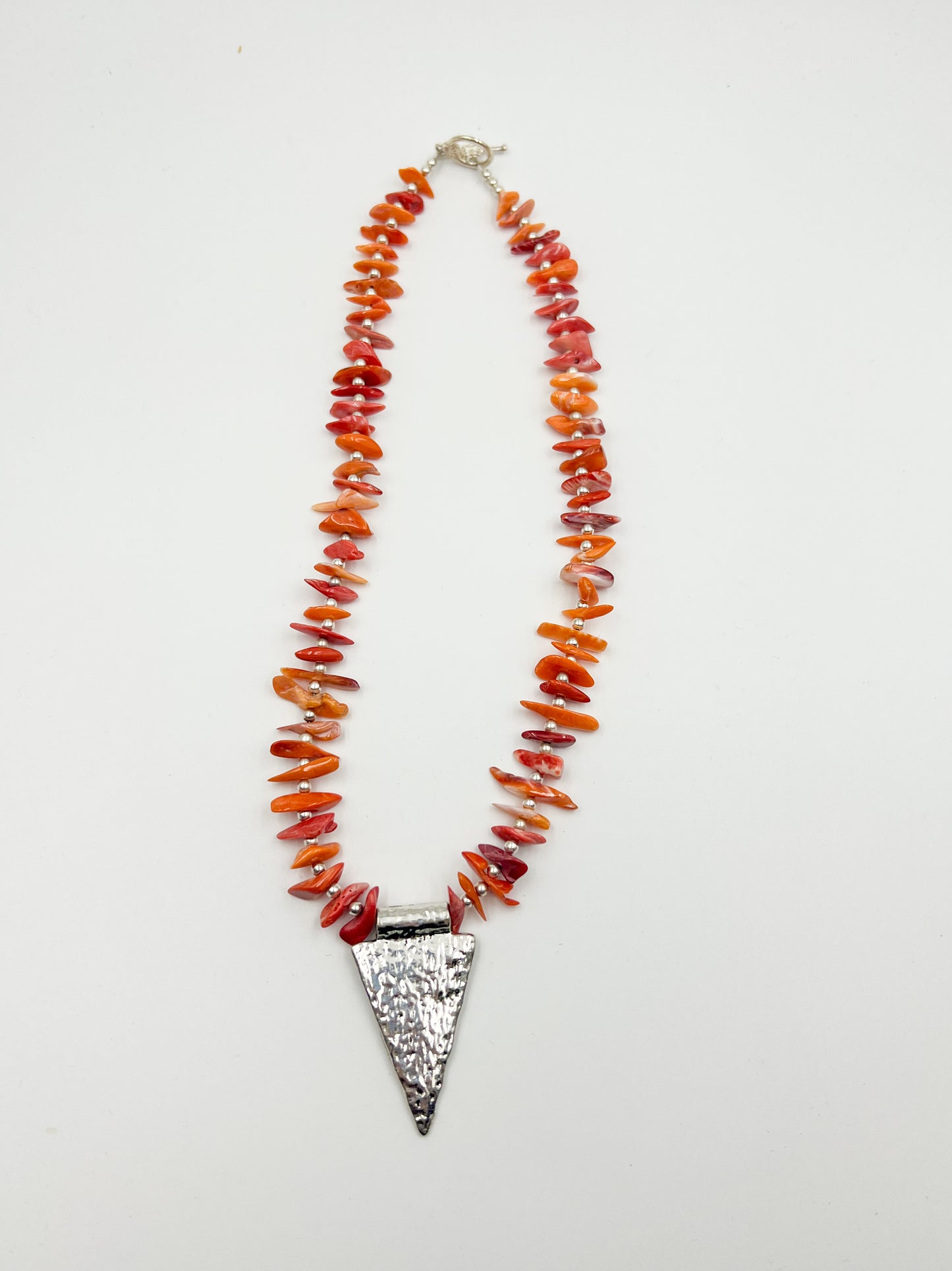 Coral Arrowhead Necklace