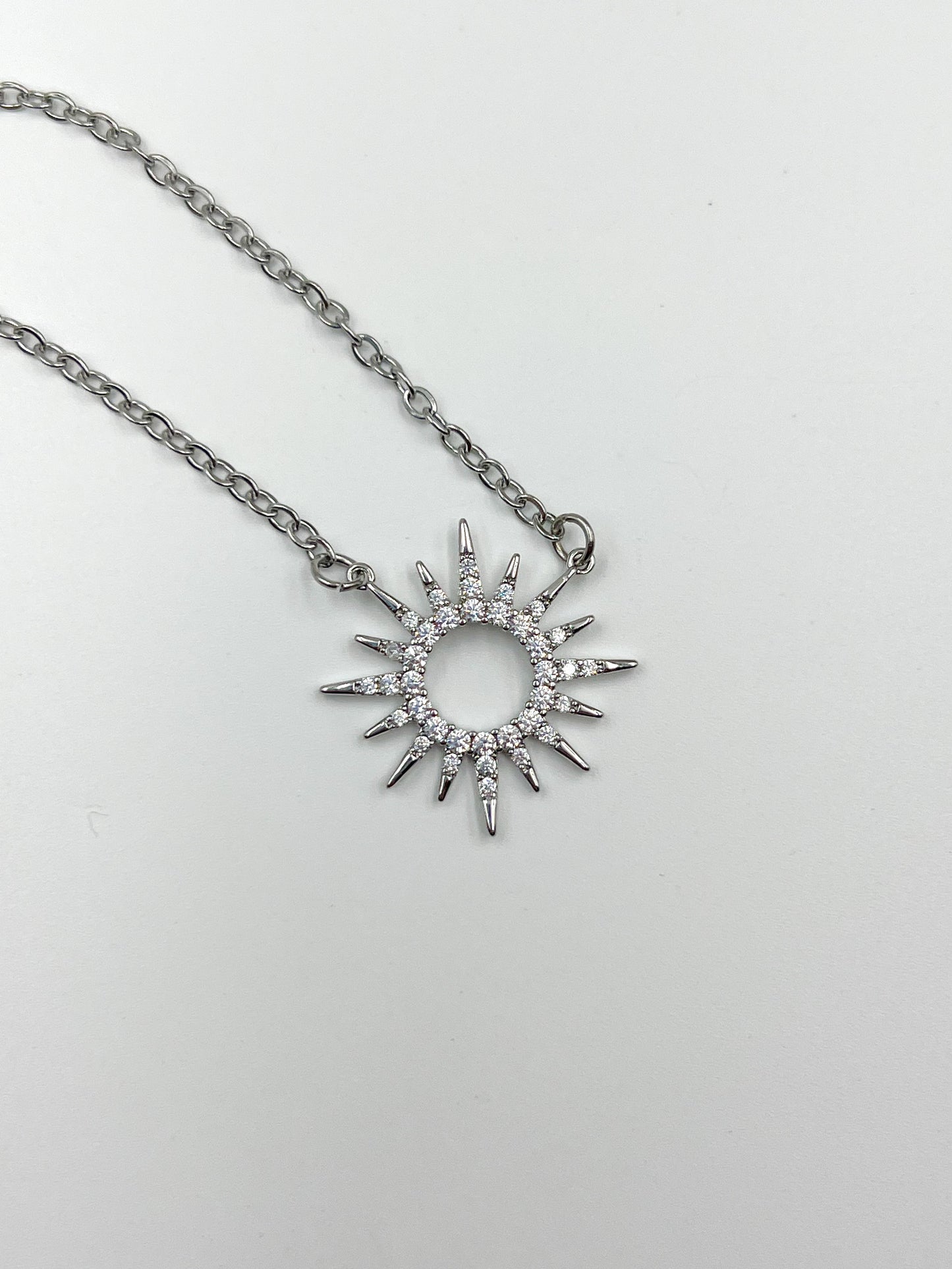 Silver Sun Necklace