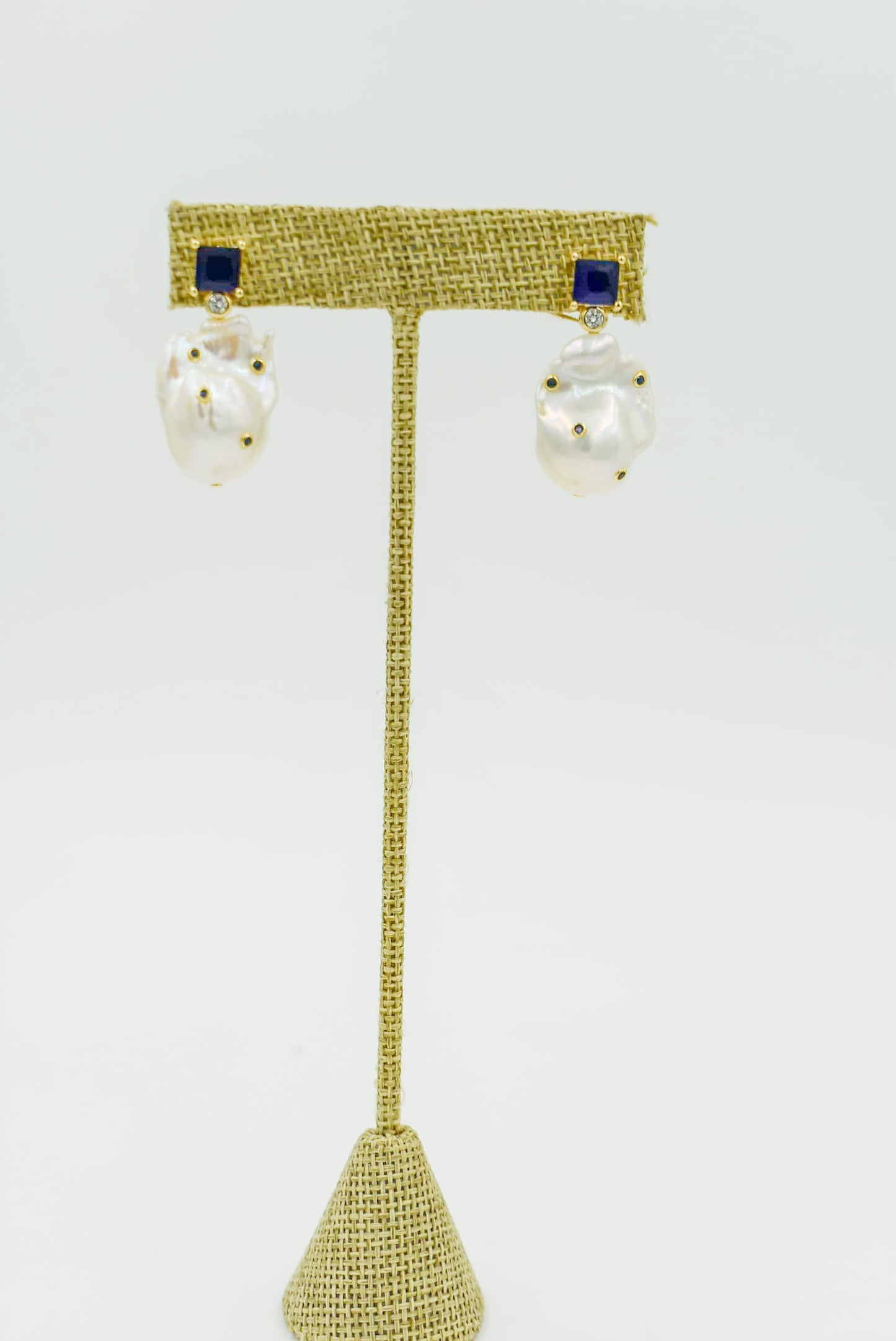 Baroque Pearl + Gem Earrings