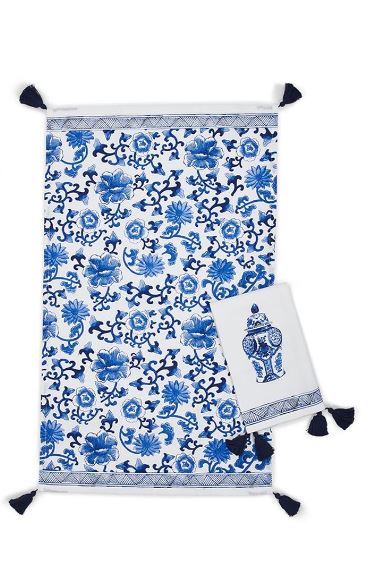 Ginger Jar + Floral Towel Set