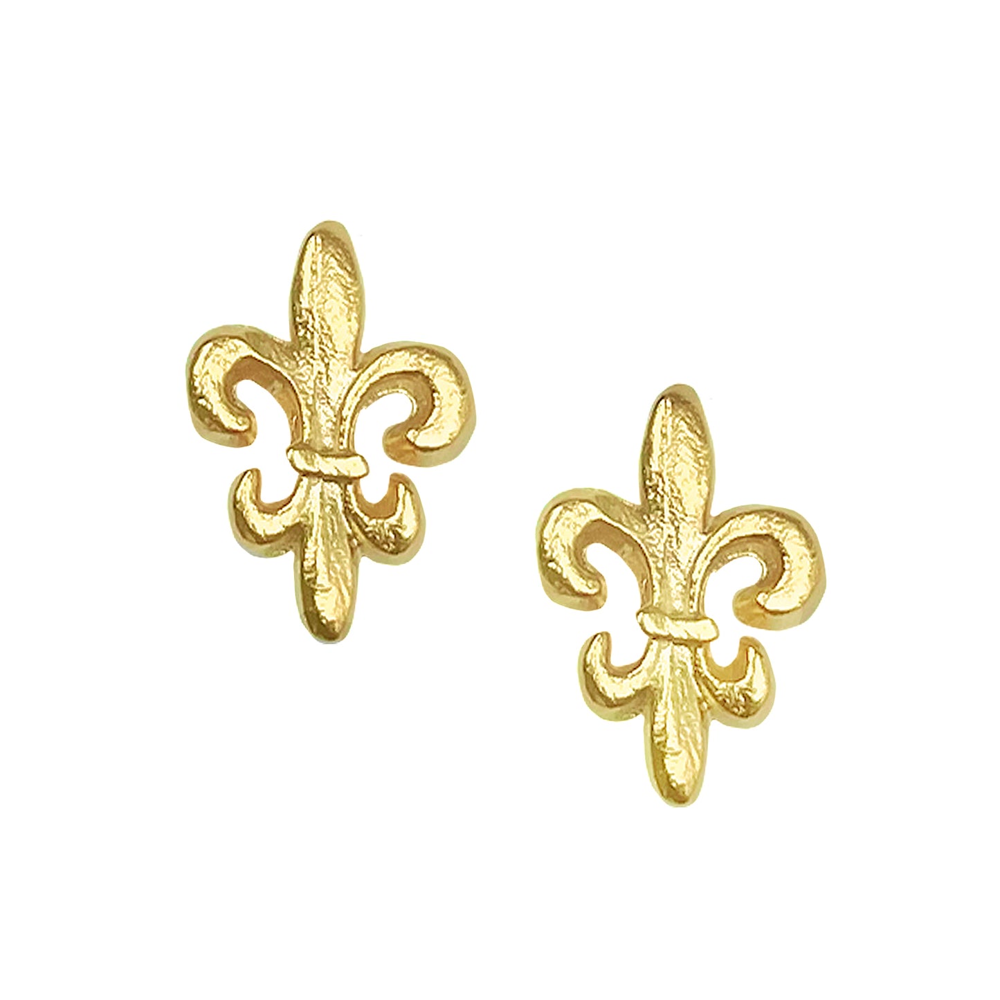 Fleur De Lis Stud Earrings