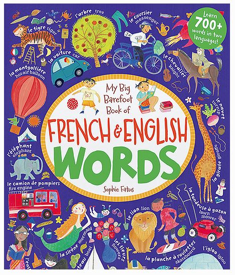 A hardcover book of French and English Words. Learn seven hundred (700) words in two languages. For any ages