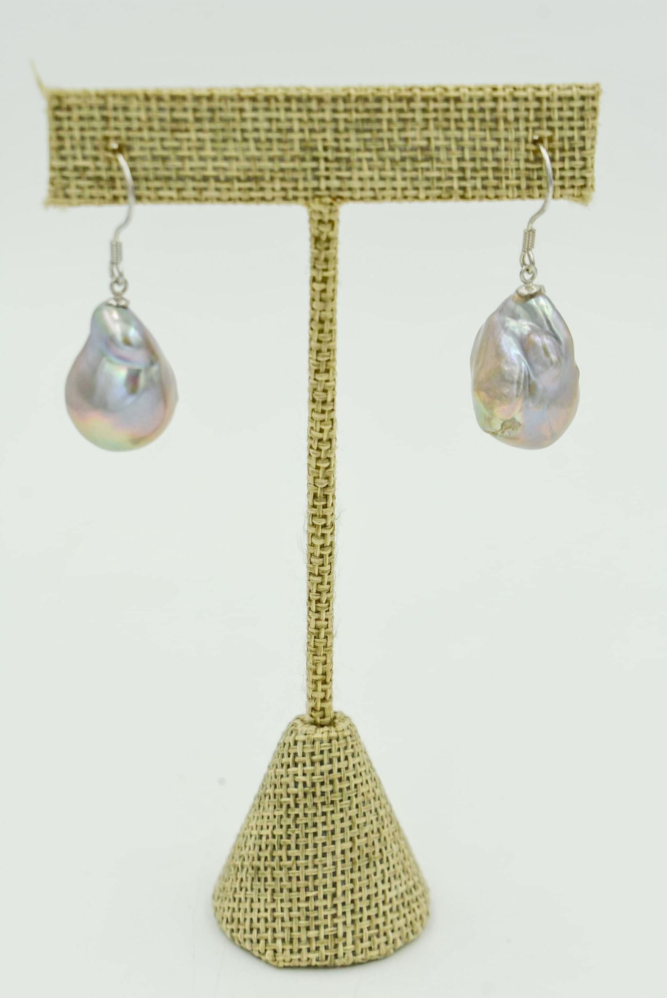 Grey Baroque Pearl Earring