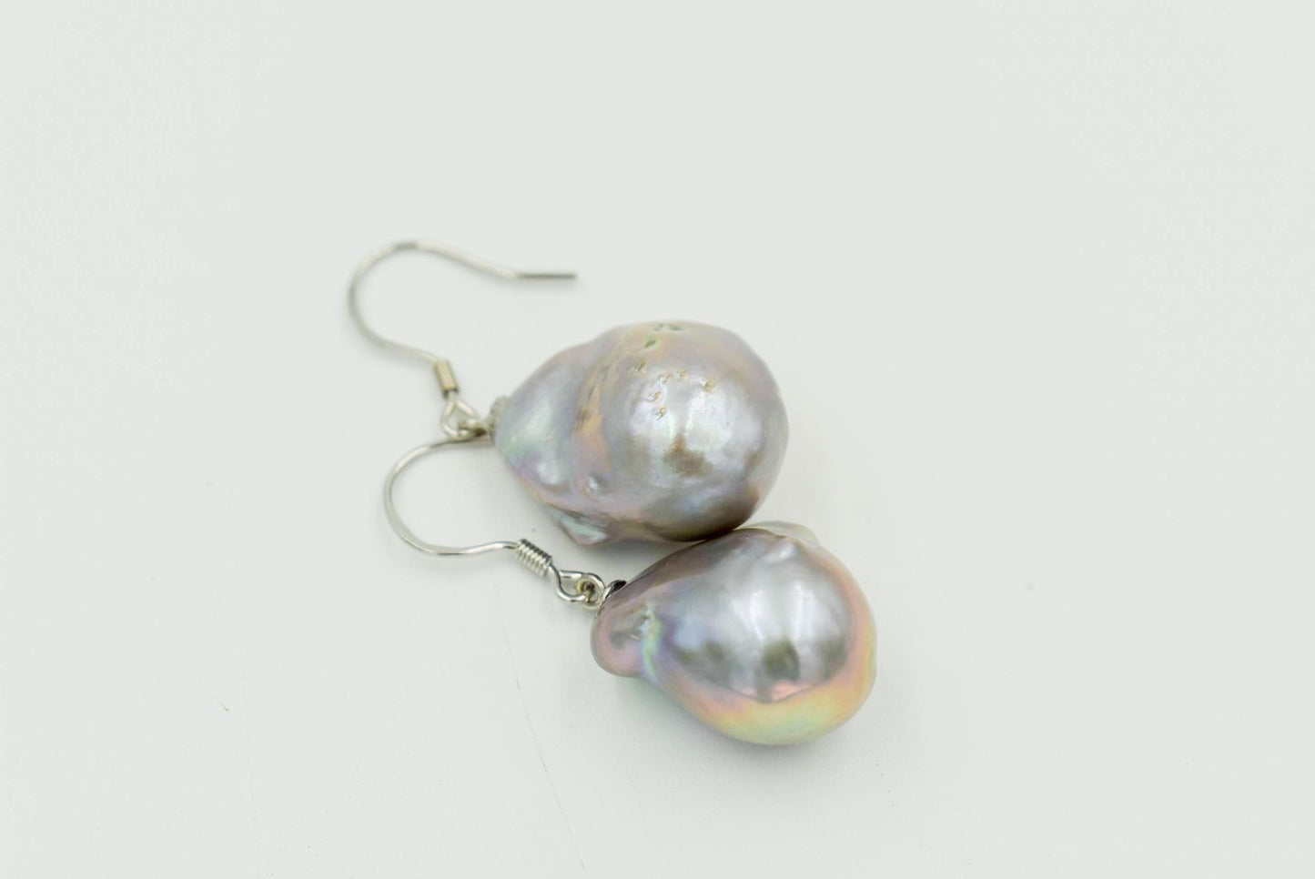 Grey Baroque Pearl Earring