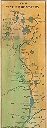 Carte du fleuve Mississippi 1887