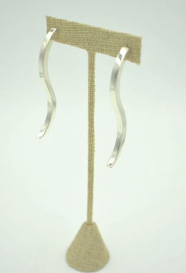 Sterling Silver Twister Earring