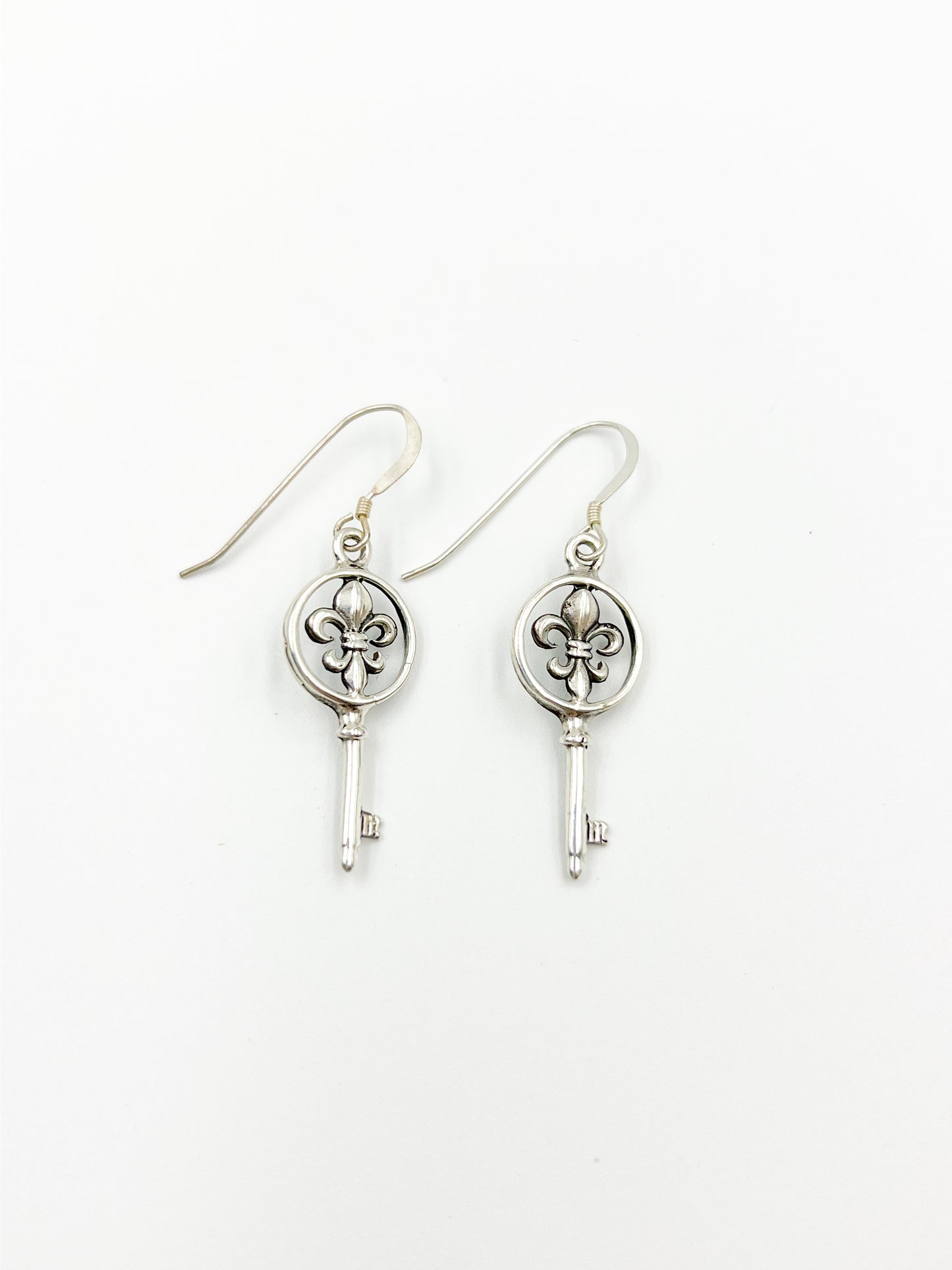 Fleur De Lis Key Earrings