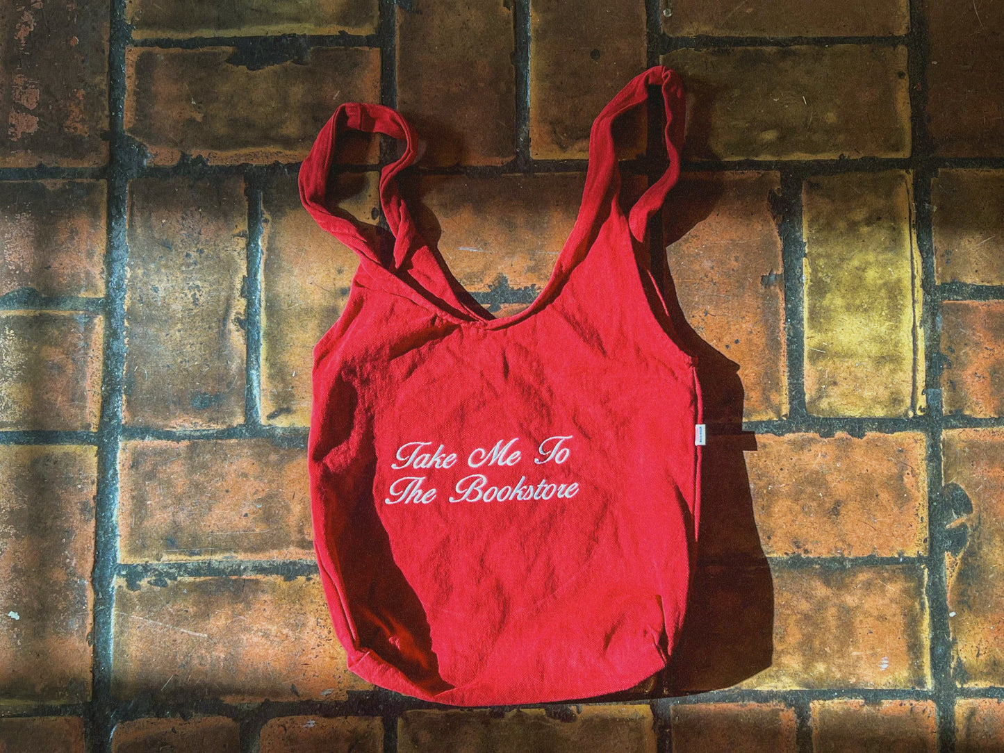 Take Me To The Bookstore Bag in Red