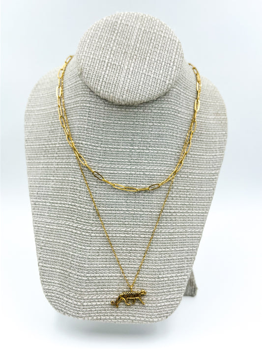 Tiger Layered Necklace