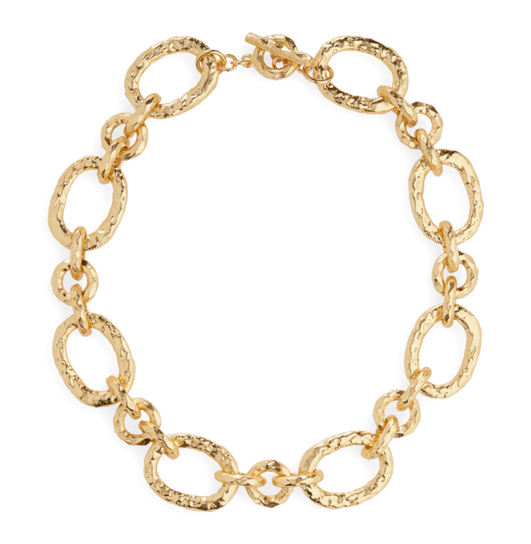 Hammered Link Collar Necklace