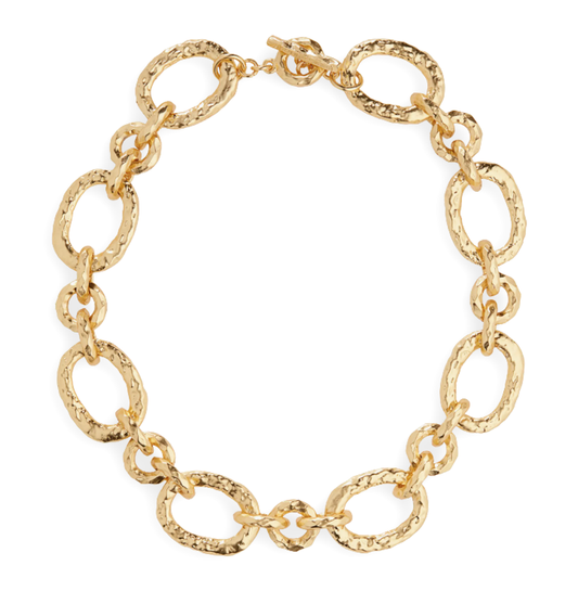 Hammered Link Collar Necklace