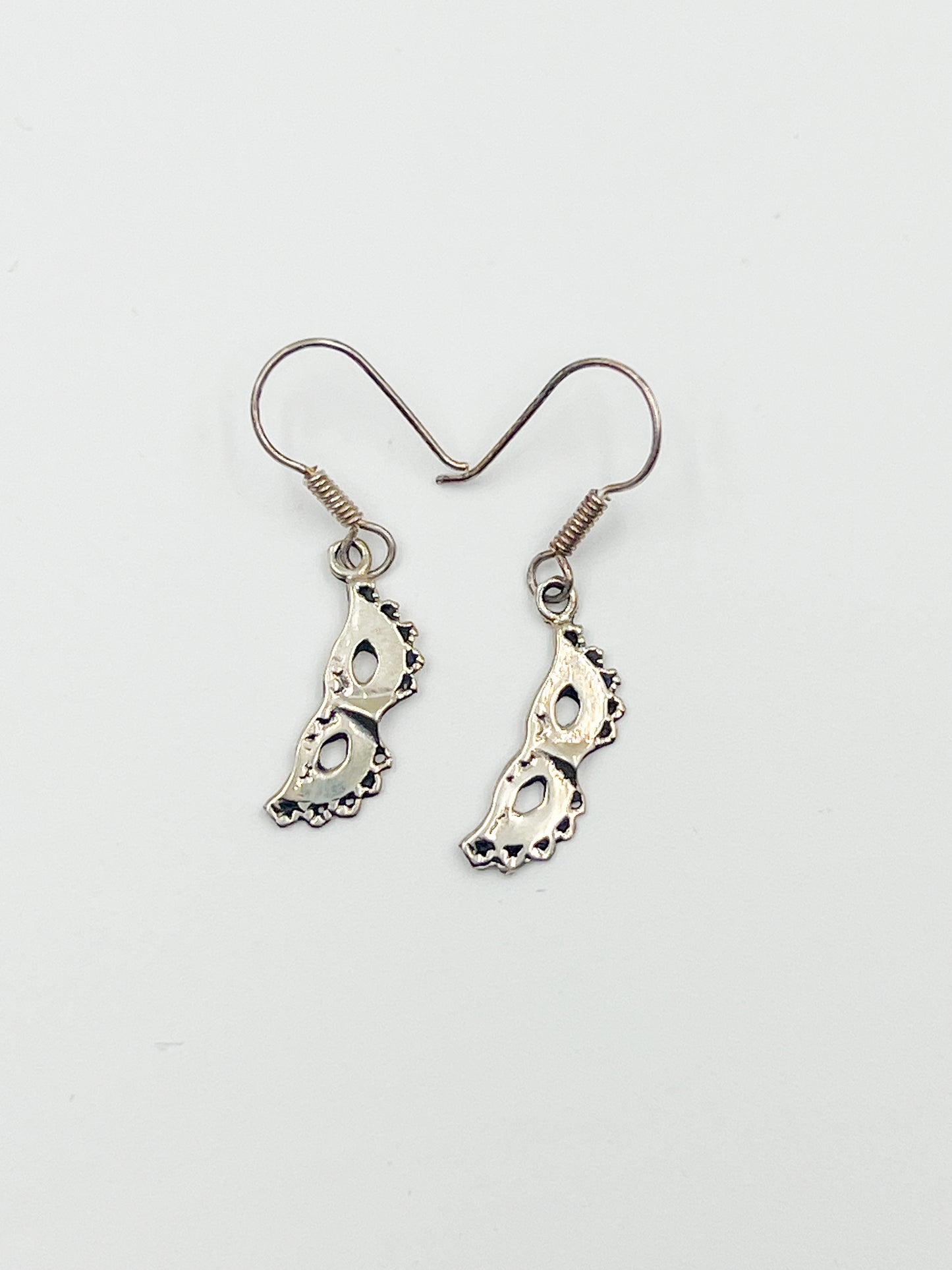 Sterling Silver Mini Mardi Gras Mask Earring