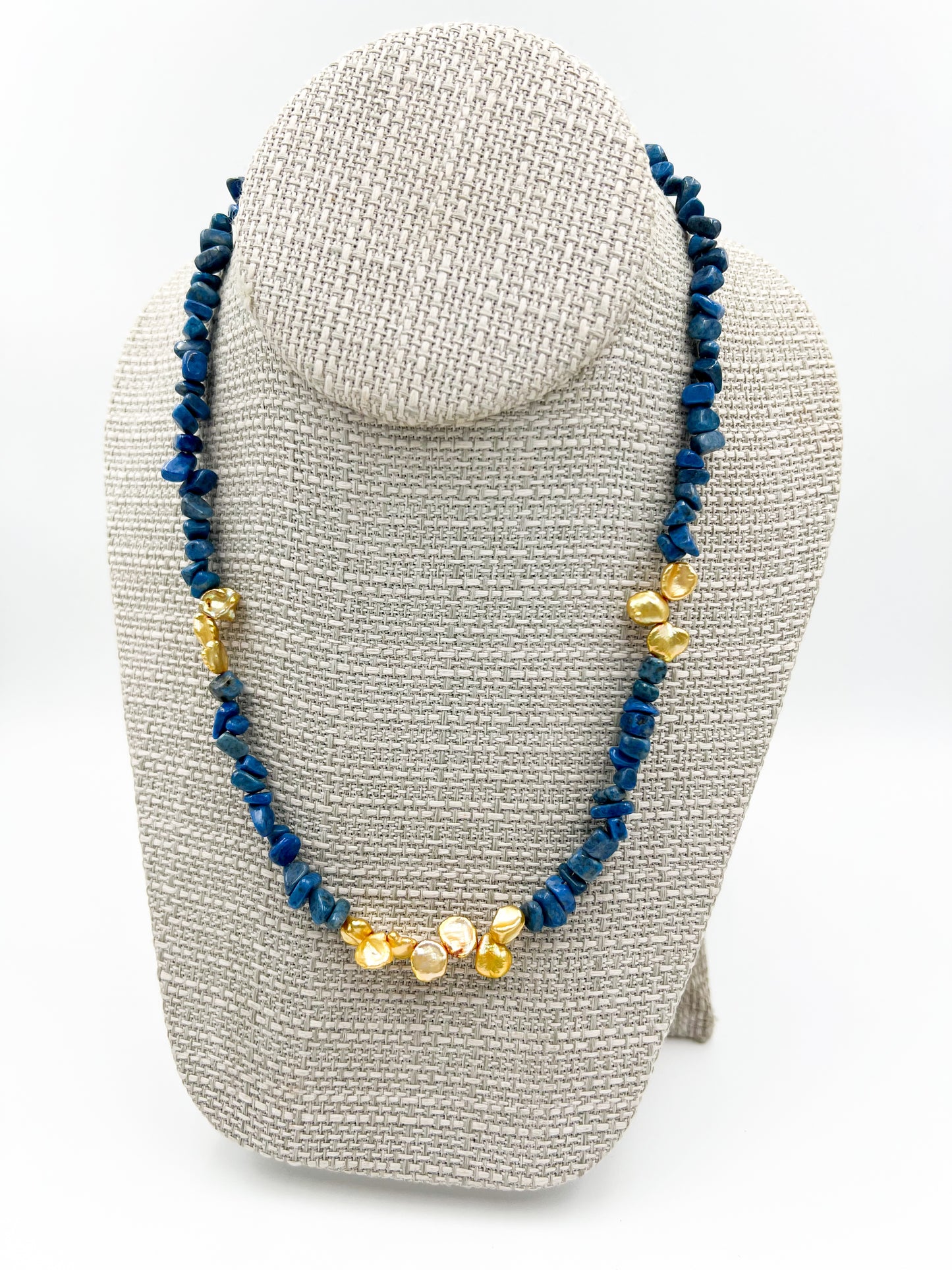Sodalite and Freshwater Pearl Necklace