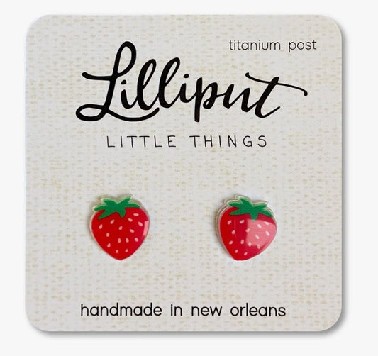 Strawberry Post Earrings