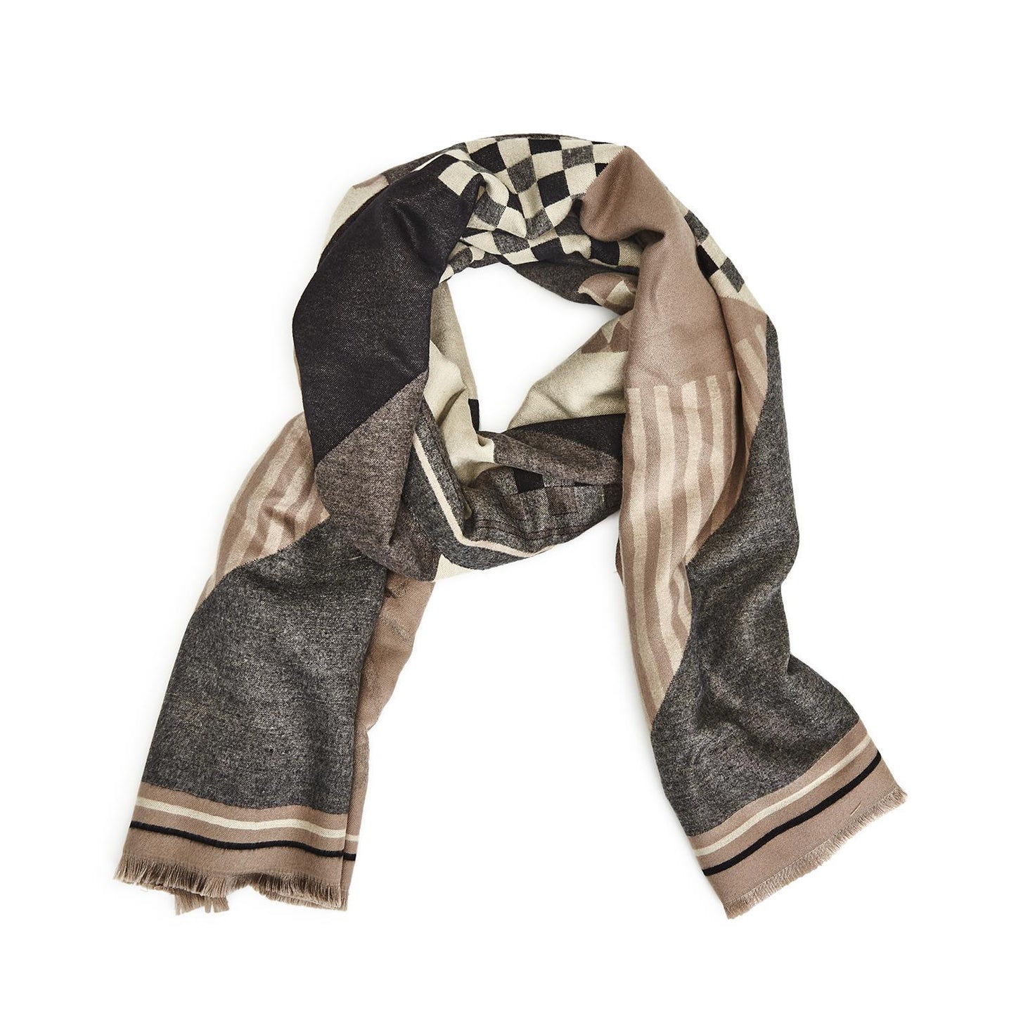 Lined Mix Printed Scarf
