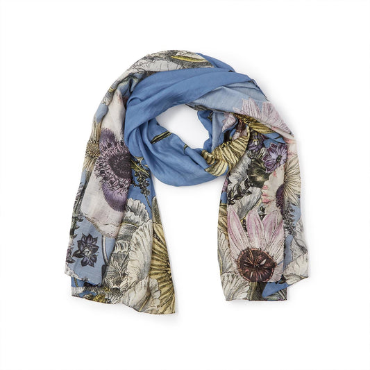 Daisy Cornflower Blue Scarf