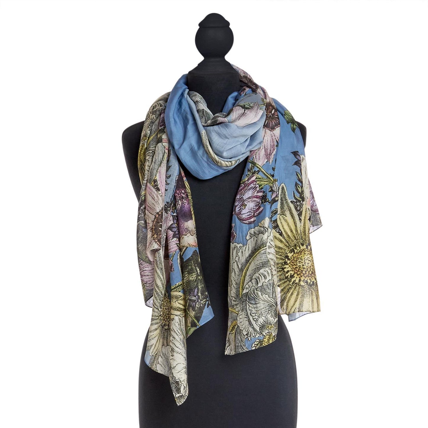 Daisy Cornflower Blue Scarf