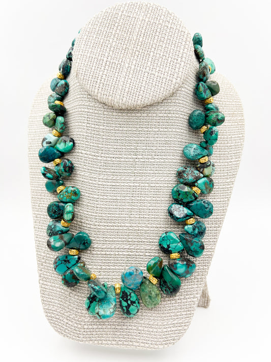Arizona Teardrop Turquoise Necklace