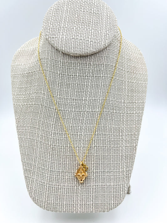 Fleur De Lis Gold Necklace