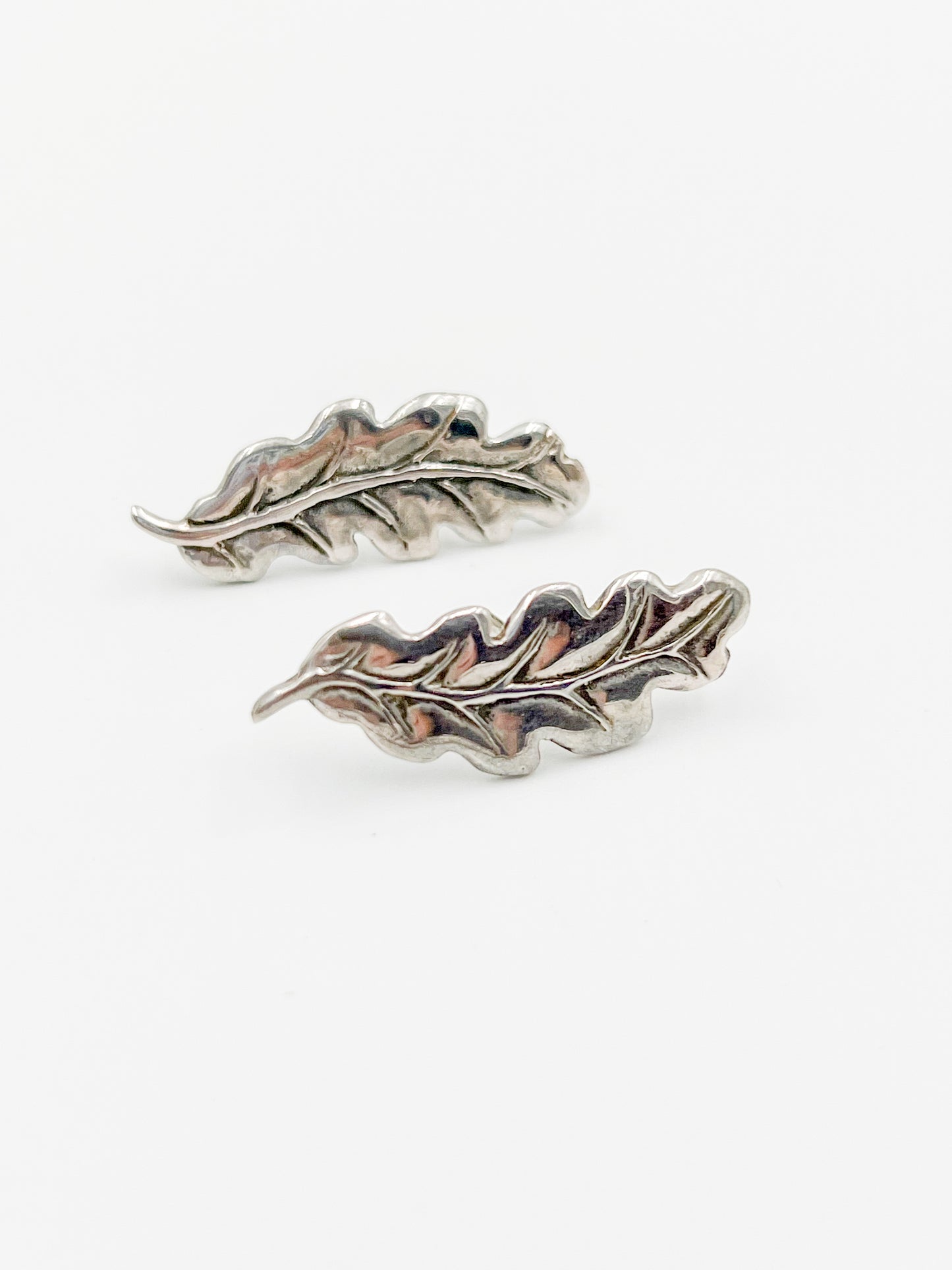 Sterling Silver Leaf Post Earring