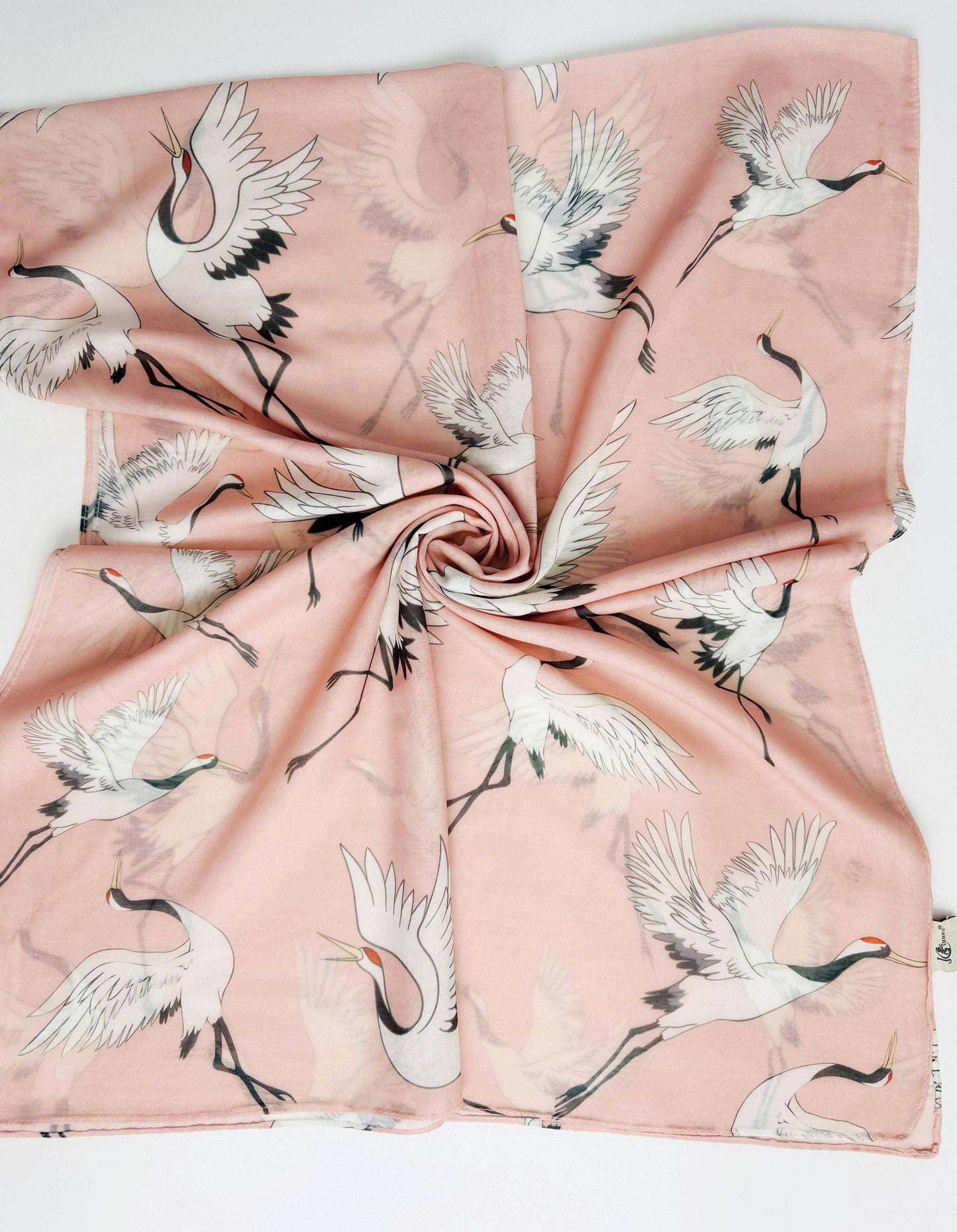 Crane Scarf in Pink