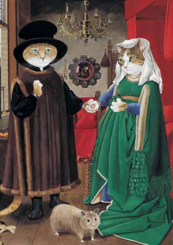 Notecard Box Set: Cats in Art