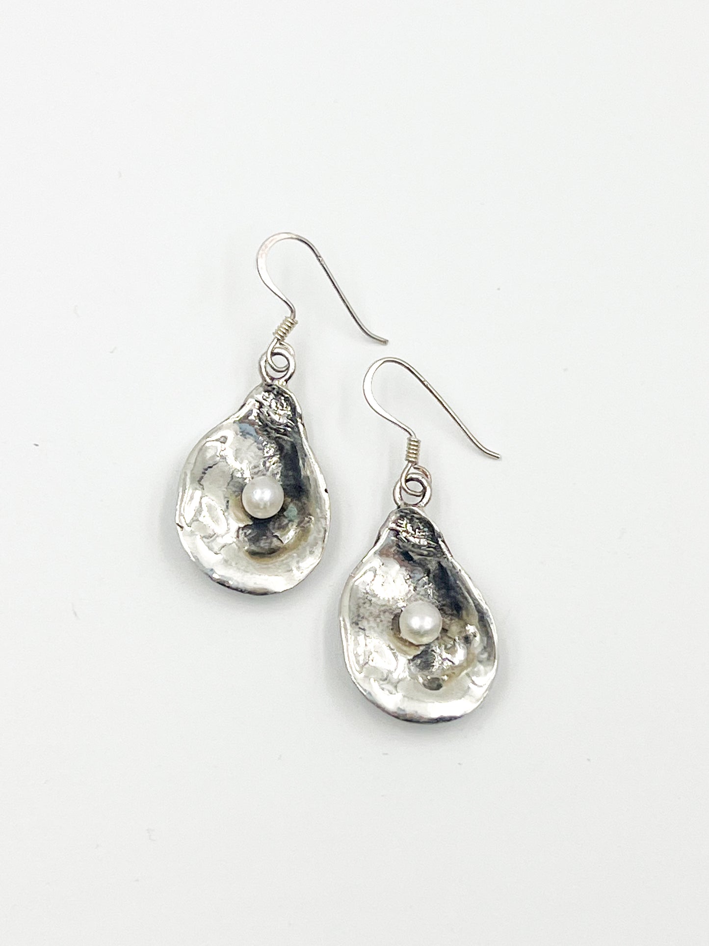 Petite Sterling Silver Oyster Wire Earring