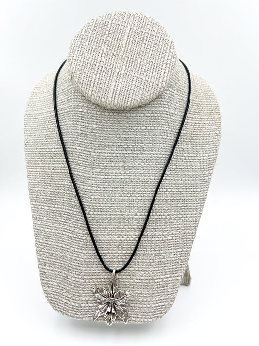 Sterling Silver Lily Flower Necklace