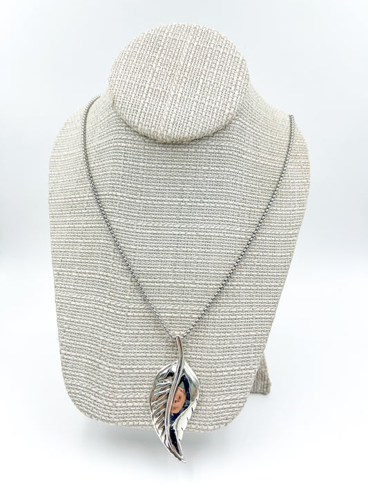 Large Sterling Leaf Pendant