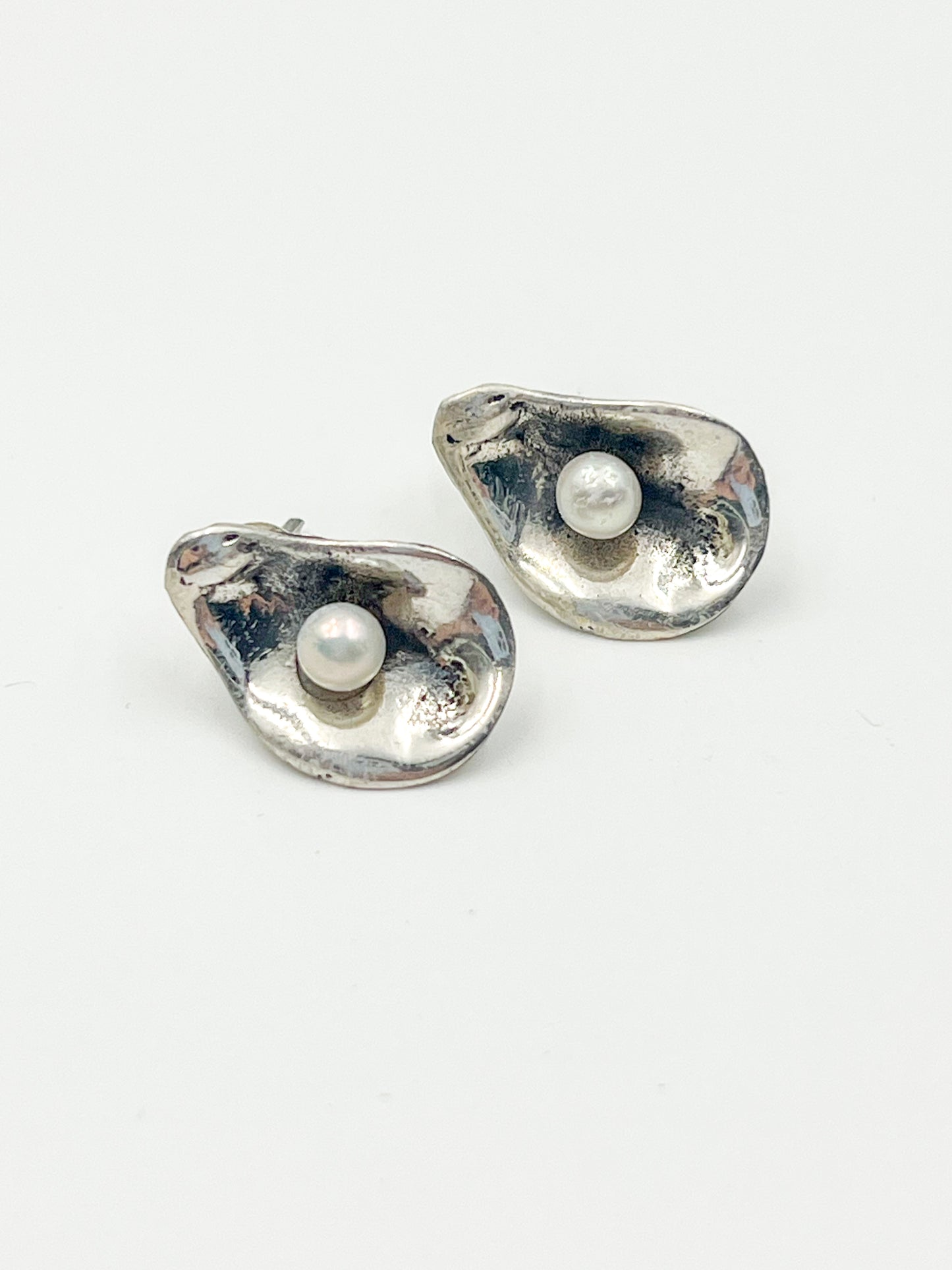 Petite Sterling Silver Oyster Post Earring